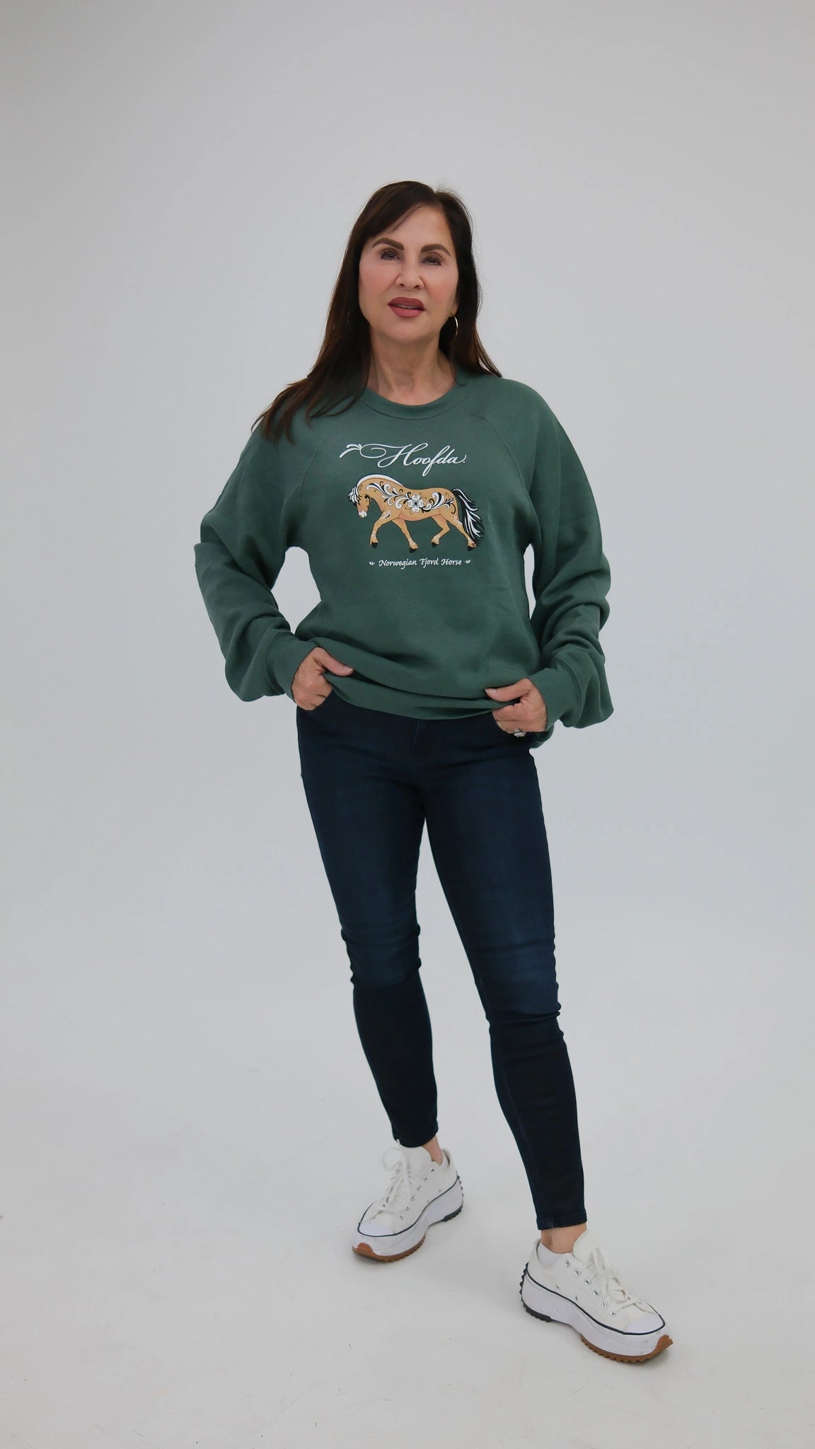 Norwegian Fjord Fleece Forest Rosemaling