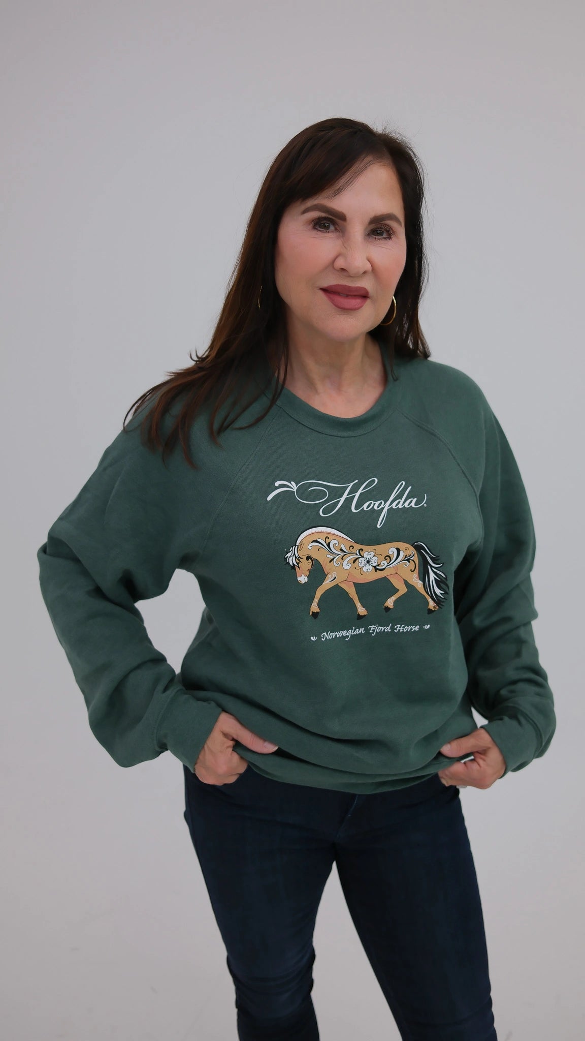 Norwegian Fjord Fleece Forest Rosemaling