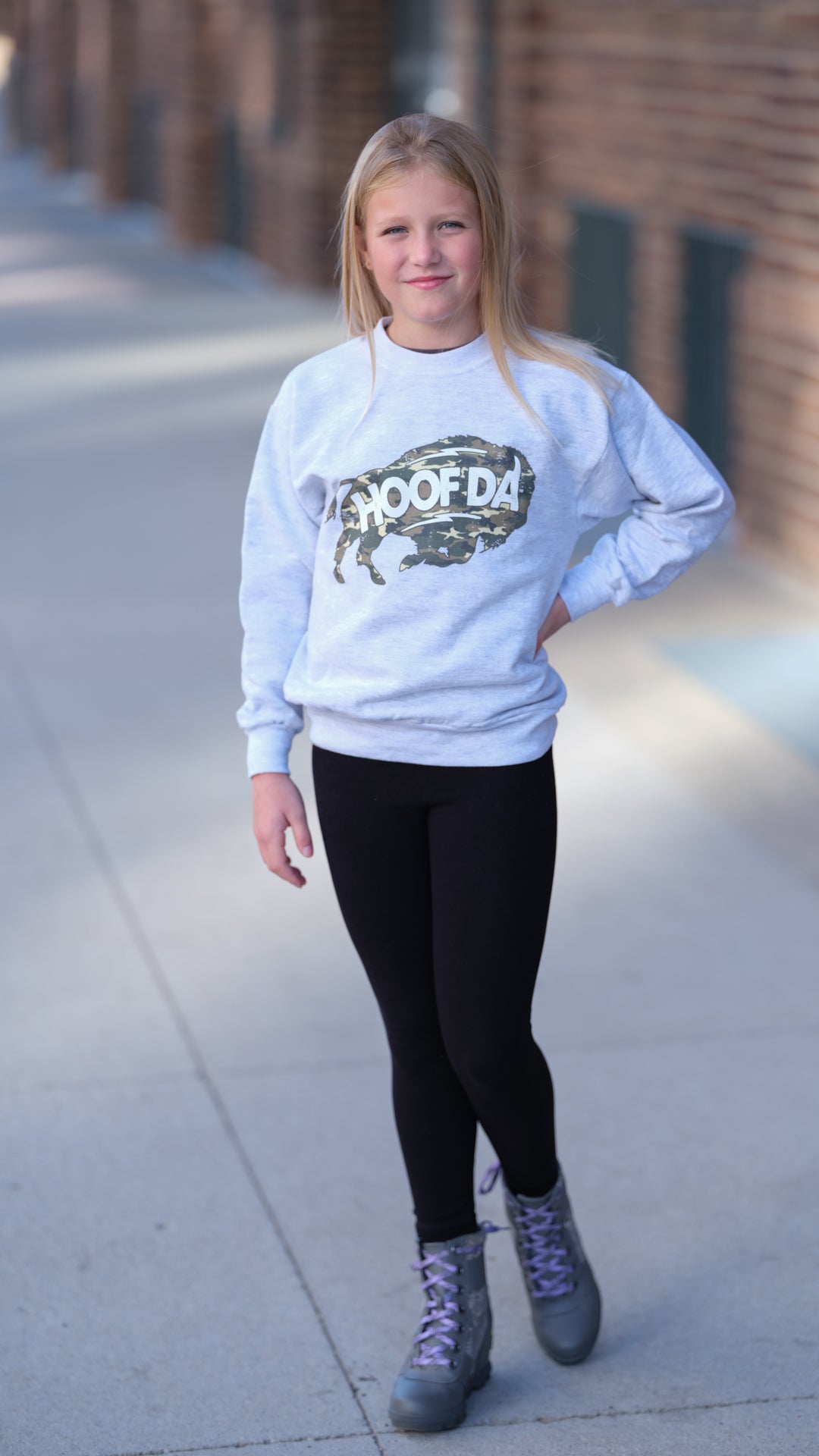 Bison Camo Youth Sweatshirt