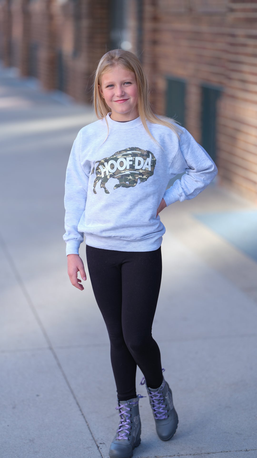 Bison Camo Youth Sweatshirt