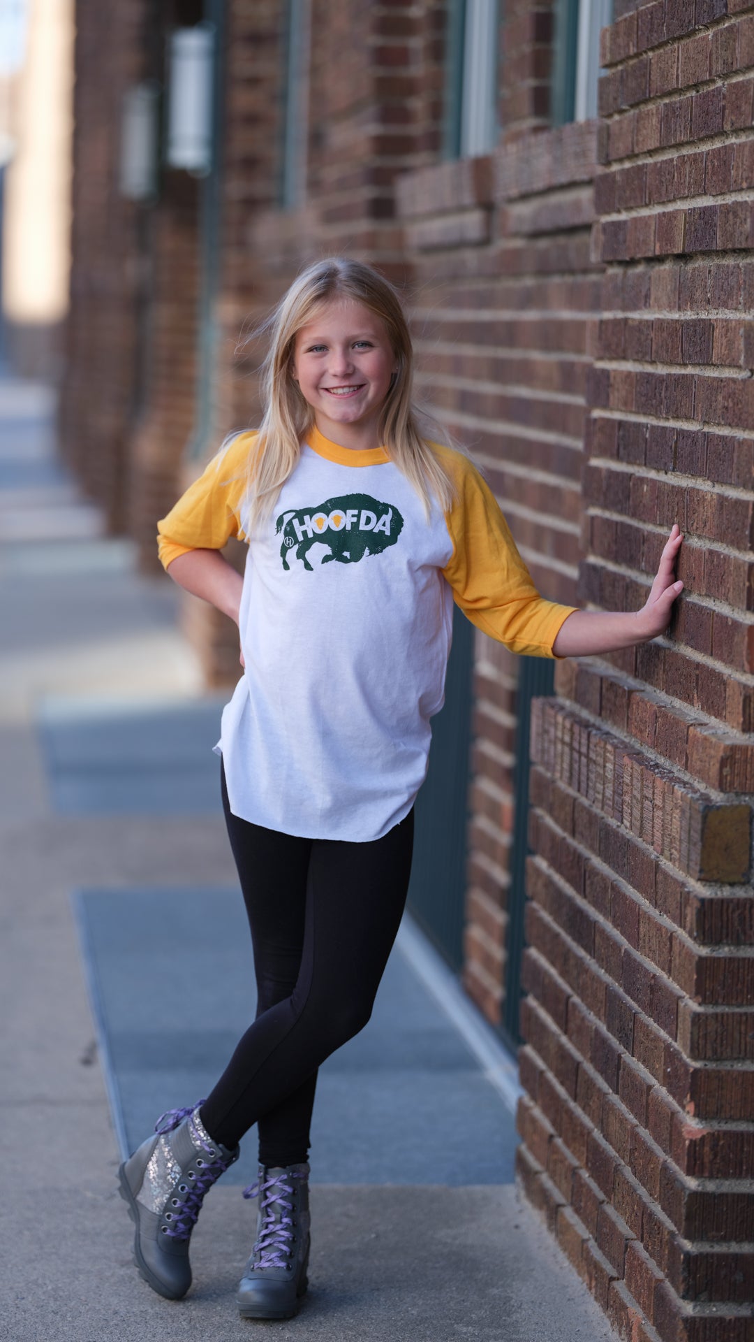 Bison Gold Baseball Youth T-Shirt
