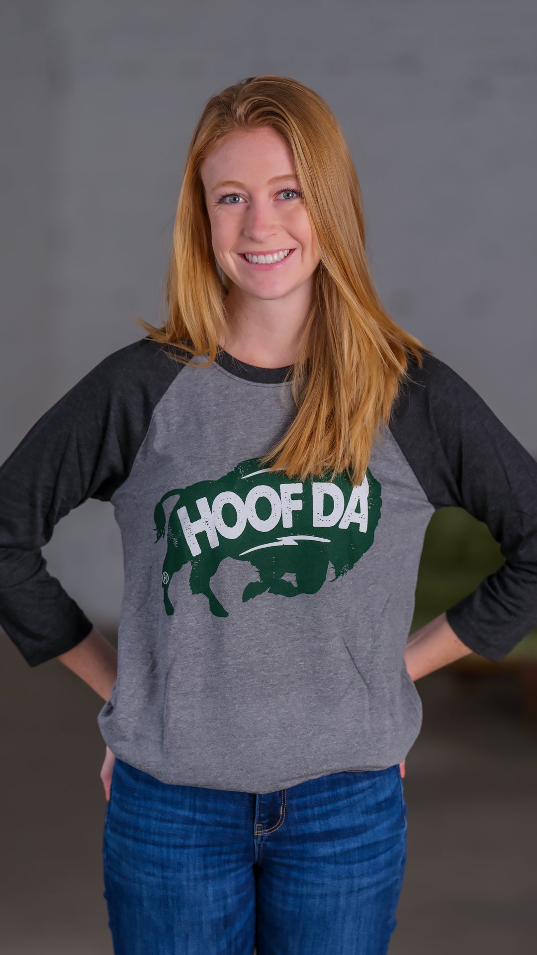Bison 3/4-Raglan Sleeve Baseball T-Shirt