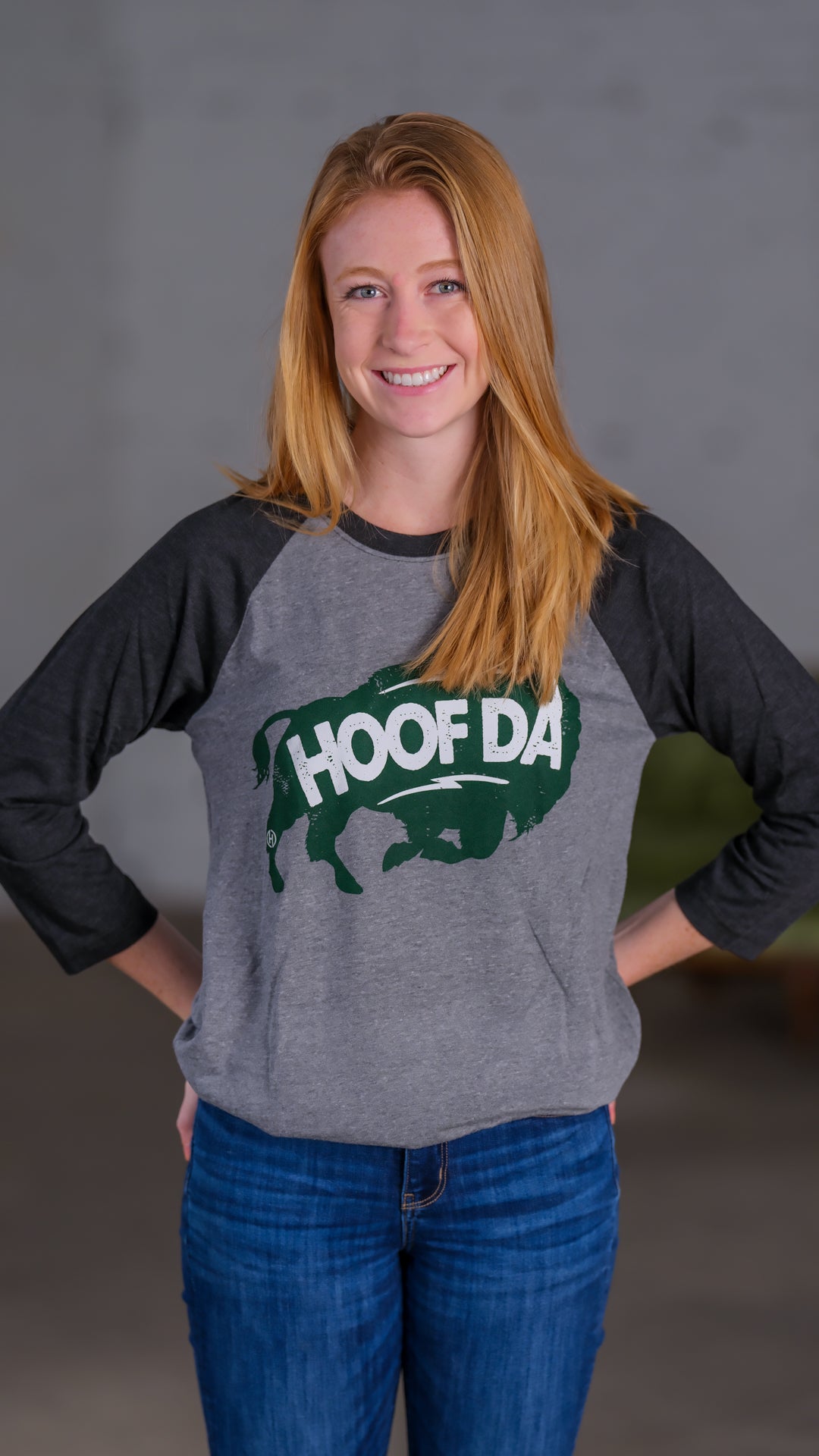 Bison 3/4-Raglan Sleeve Baseball T-Shirt