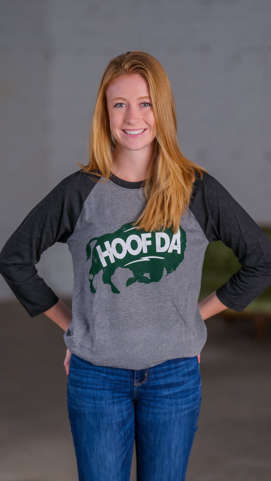 Bison 3/4-Raglan Sleeve Baseball T-Shirt