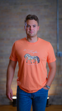 Norwegian Fjord Horse Orange Rosemaling T-Shirt