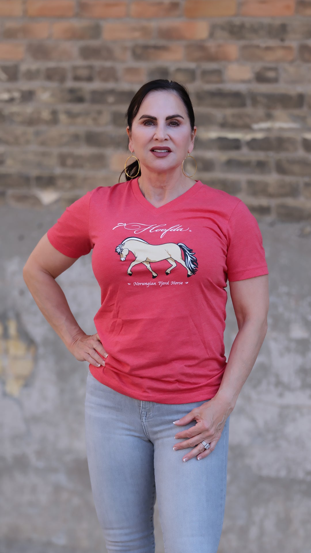 Norwegian Fjord Horse Red T-Shirt