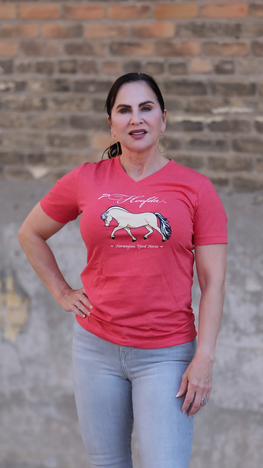 Norwegian Fjord Horse Red T-Shirt