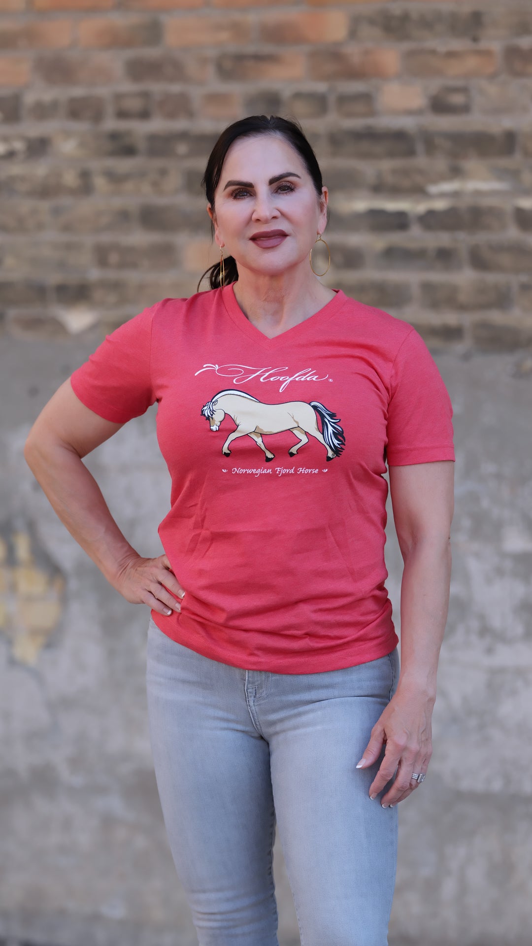 Norwegian Fjord Horse Red T-Shirt