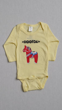 Swedish Dala Horse Baby Onesie