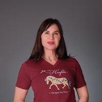 Norwegian Fjord Horse Cardinal vneck