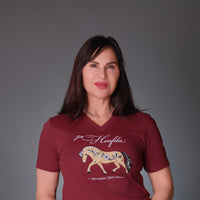 Norwegian Fjord Horse Cardinal vneck