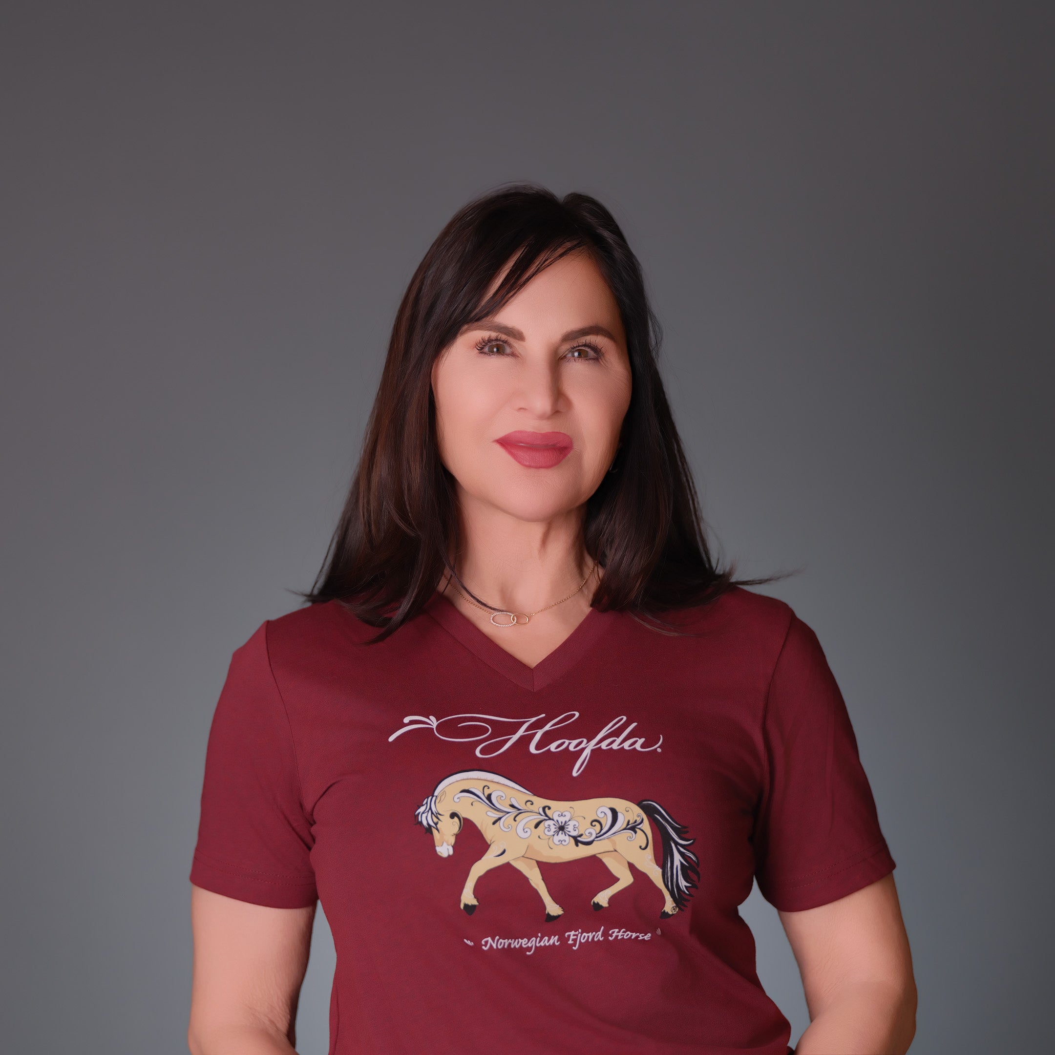 Norwegian Fjord Horse Cardinal vneck