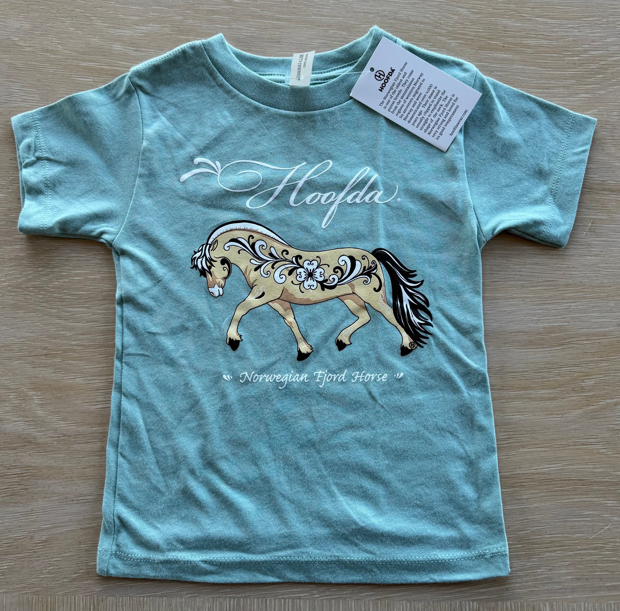 Norwegian Fjord Horse Toddler Rosemaling Dusty Blue
