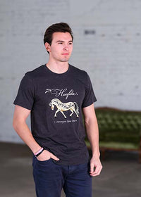 Norwegian Fjord Horse Dark Grey Crew T-Shirt