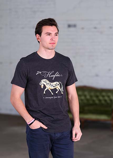 Norwegian Fjord Horse Dark Grey Crew T-Shirt