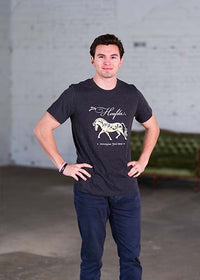 Norwegian Fjord Horse Dark Grey Crew T-Shirt