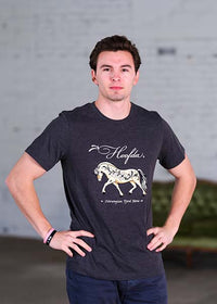 Norwegian Fjord Horse Dark Grey Crew T-Shirt