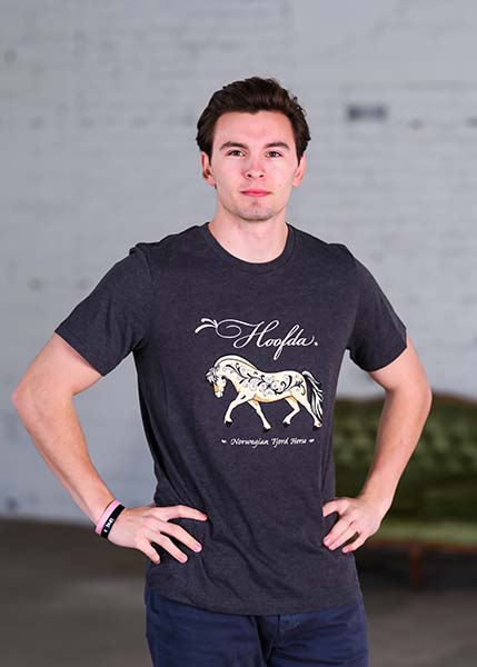 Norwegian Fjord Horse Dark Grey Crew T-Shirt