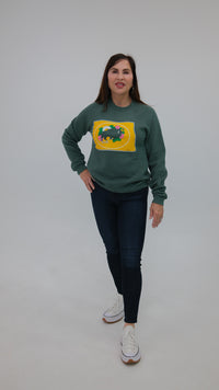 Bison State of North Dakota Prairie Rose Sunflowers Fleece