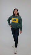 Bison State of North Dakota Prairie Rose Sunflowers Fleece