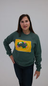 Bison State of North Dakota Prairie Rose Sunflowers Fleece