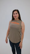 HOOFDA Notched Sleeveless tan tank
