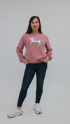 ND Badlands White Horse Rose Fleece Sweatshirt