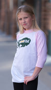 Bison Youth Pink Baseball T-Shirt