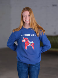 Swedish Artsy Dala Horse Royal Fleece Sweatshirt