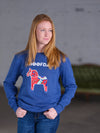 Swedish Artsy Dala Horse Royal Fleece Sweatshirt