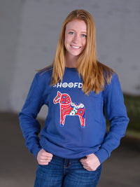 Swedish Artsy Dala Horse Royal Fleece Sweatshirt