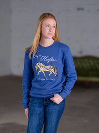 Norwegian Fjord Horse Blue Sweatshirt