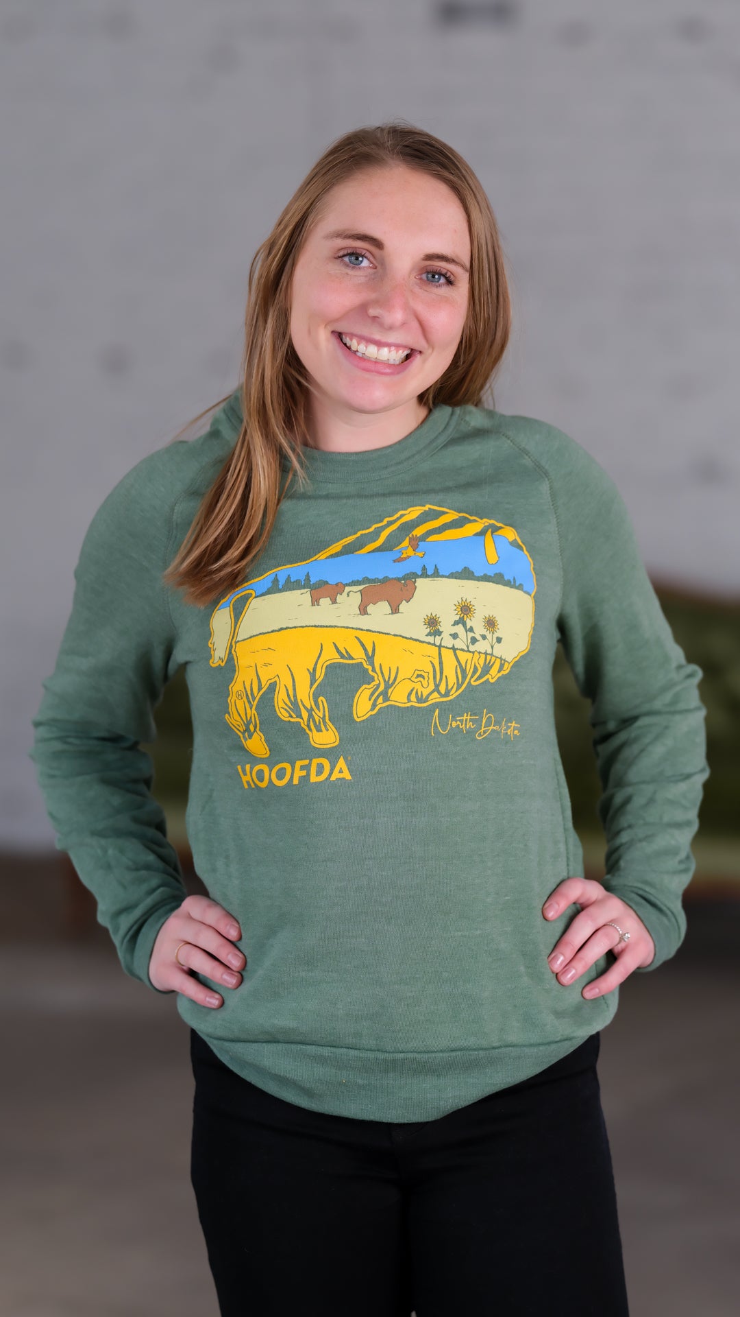 Bison Feels Like Home ND Fleece Sweatshirt