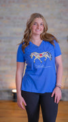 Norwegian Fjord Horse Heather Royal T-Shirt