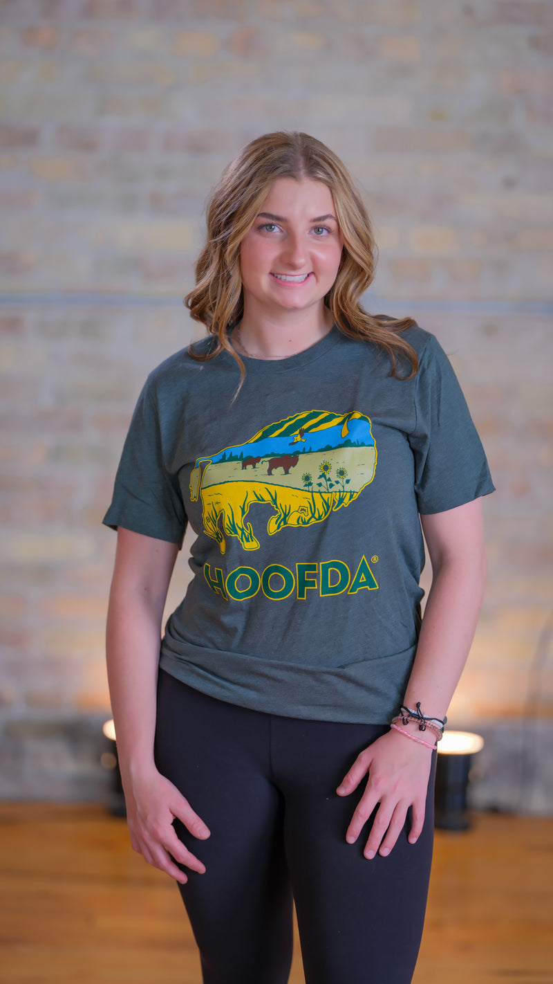 Bison Feels Like Home Forest T-Shirt