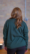 Bison Floral ND Fleece Green Sweatshirt