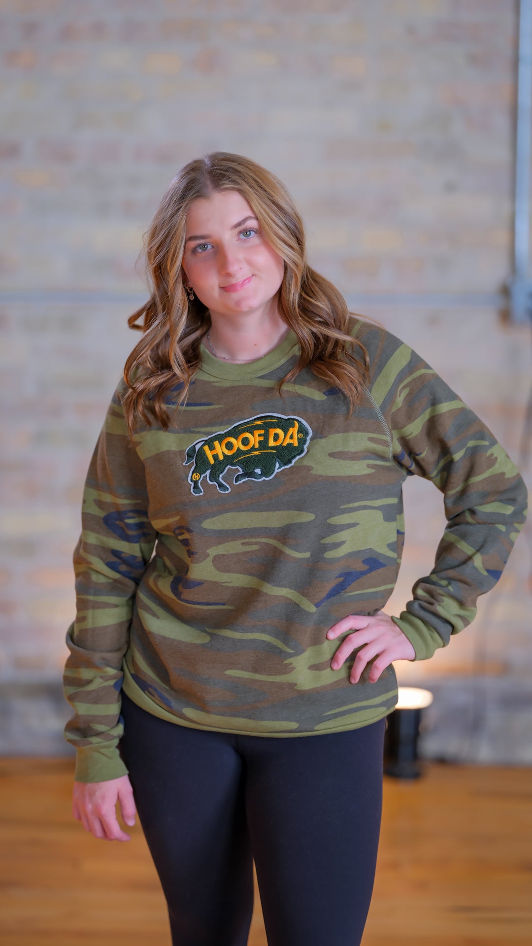 Camo on sale fleece sweatshirt