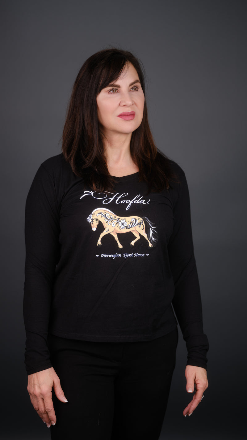 Norwegian Fjord Horse Vneck Ebony