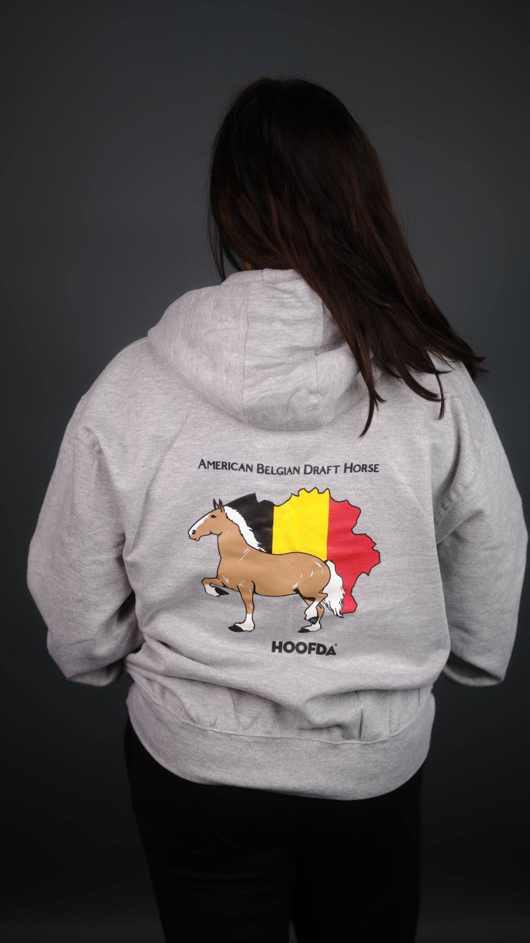 American Belgian Horse Fleece Hoodie