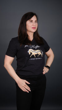 Norwegian Fjord Horse Vneck Black