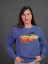 Bison Feels Like Home ND Fleece Sweatshirt Blue