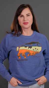 Bison Feels Like Home ND Fleece Sweatshirt Blue