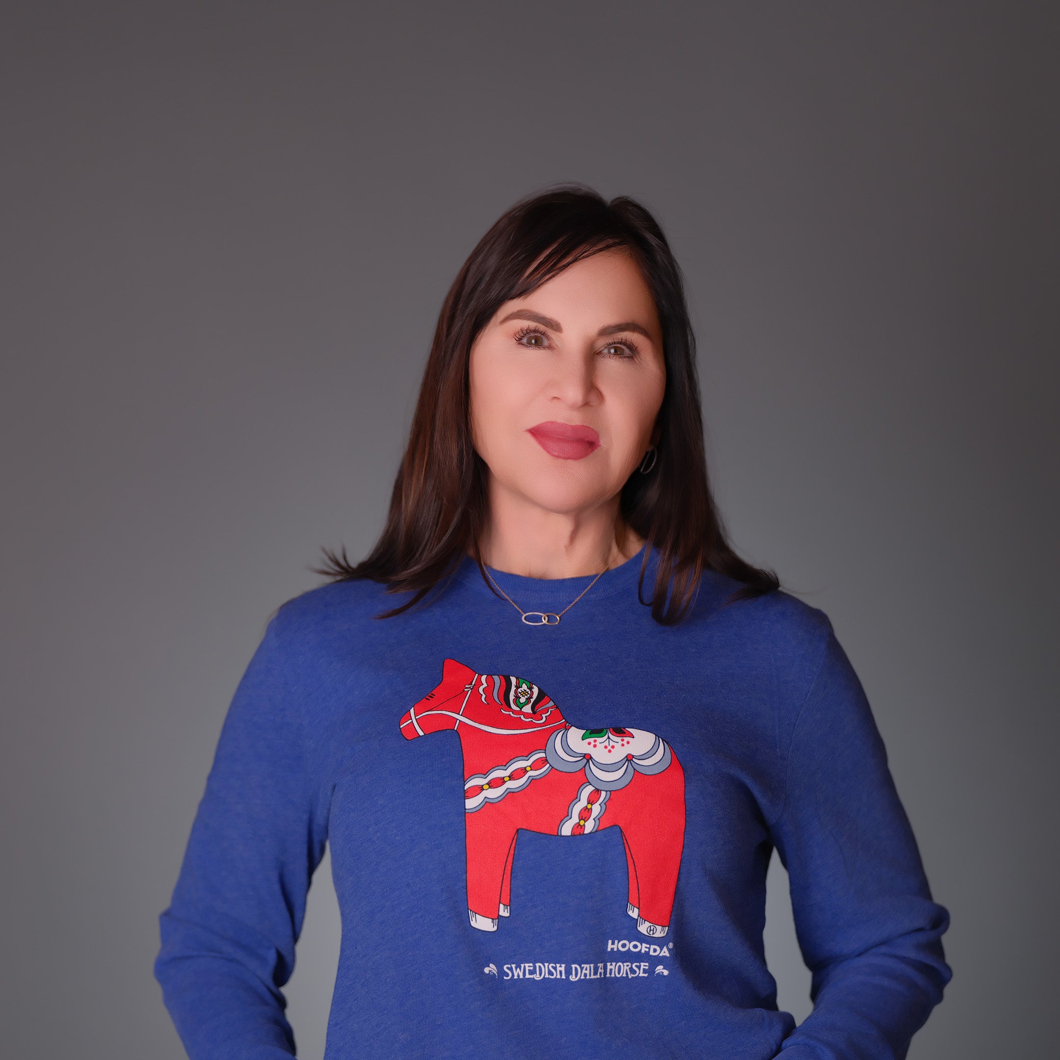 Traditional Swedish Dala new blue long sleeve