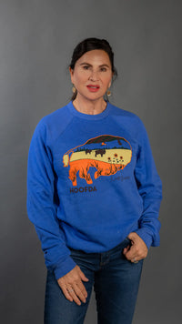 Bison Feels Like Home ND Fleece Sweatshirt Royal
