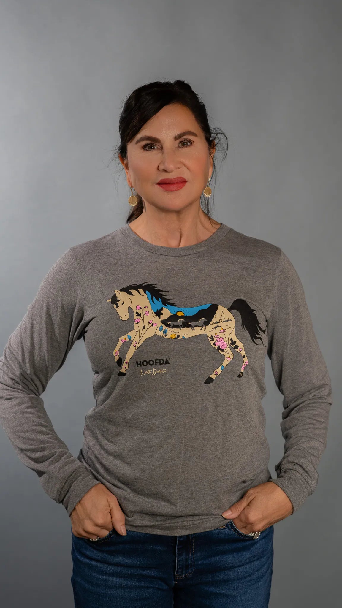 ND Badlands Horse Long Sleeve T-shirt slight flaw