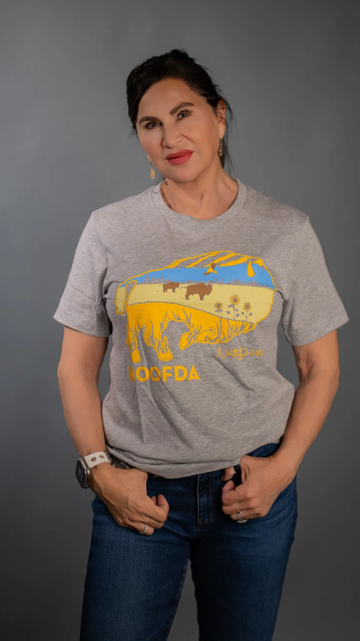 Bison Feels Like Home T-Shirt in Athletic Heather