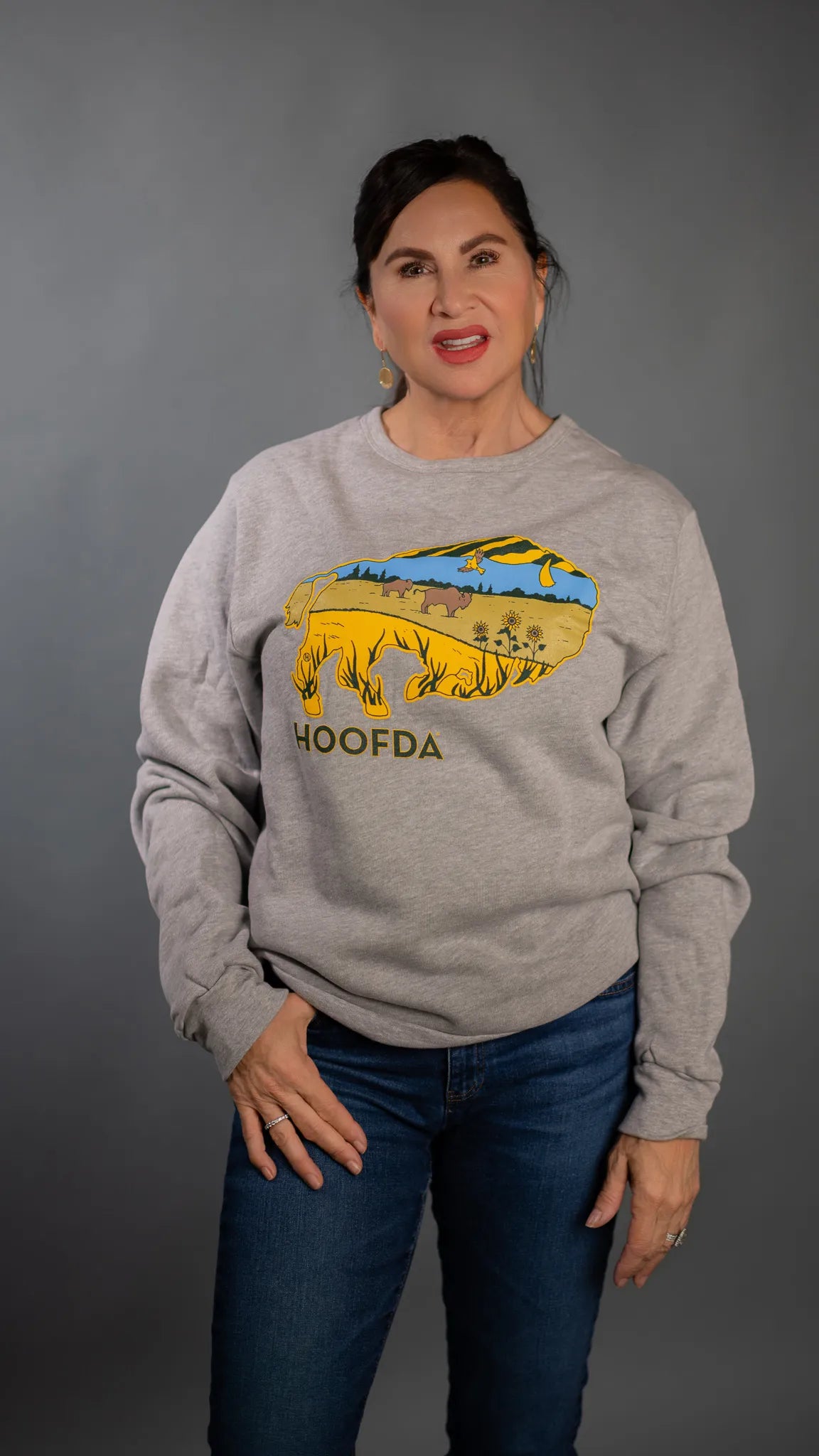 Bison Feels Like Home Athletic Heather Fleece Sweatshirt