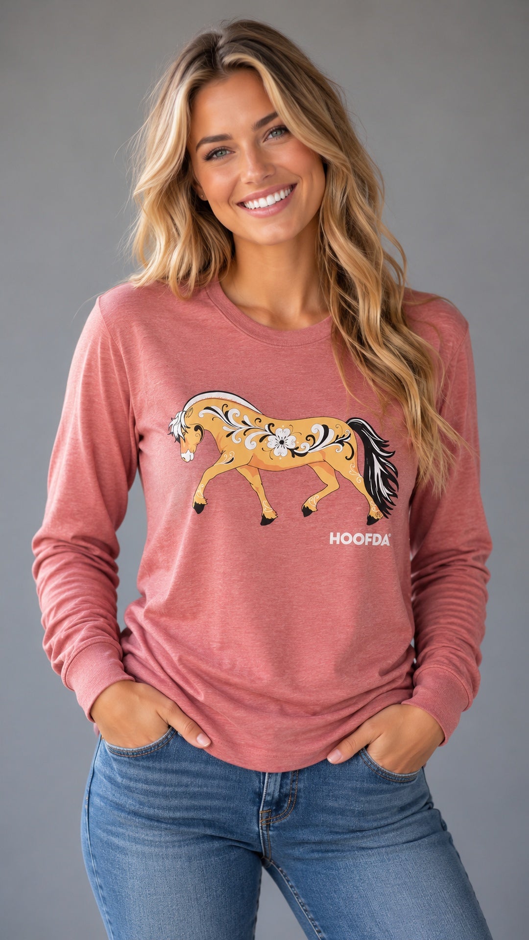 Norwegian Fjord Horse Rose Long Sleeve