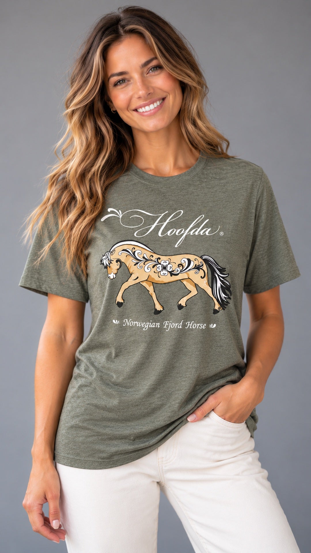 Norwegian Fjord Horse Rosemaling Sage