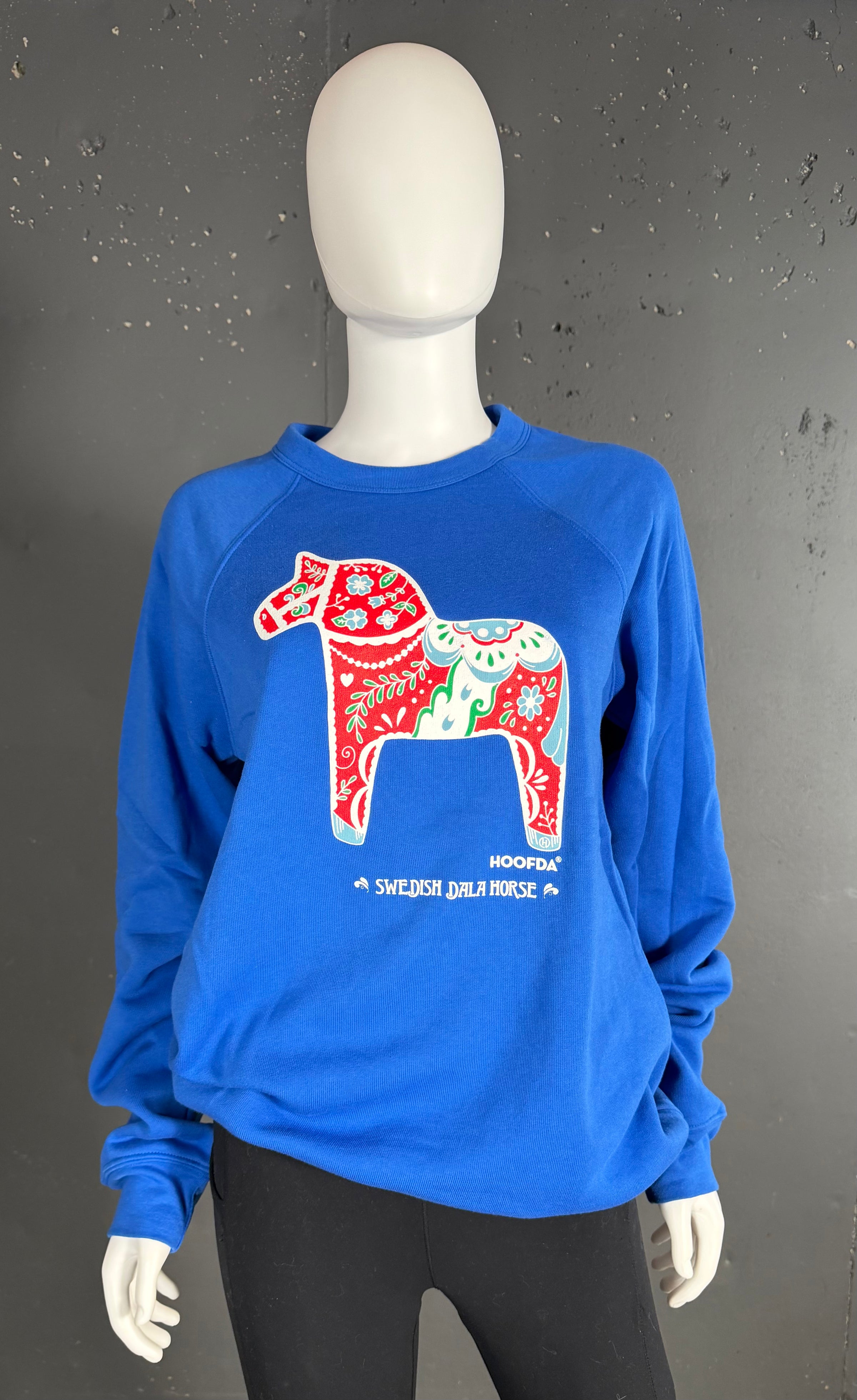 Swedish Artsy Dala Horse Royal Fleece Sweatshirt